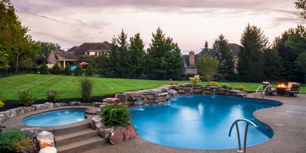 backyard with in-ground pool